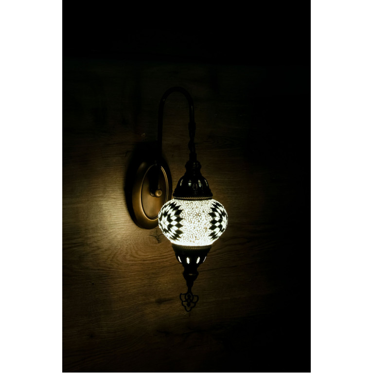 Wall lamp, white mosaic